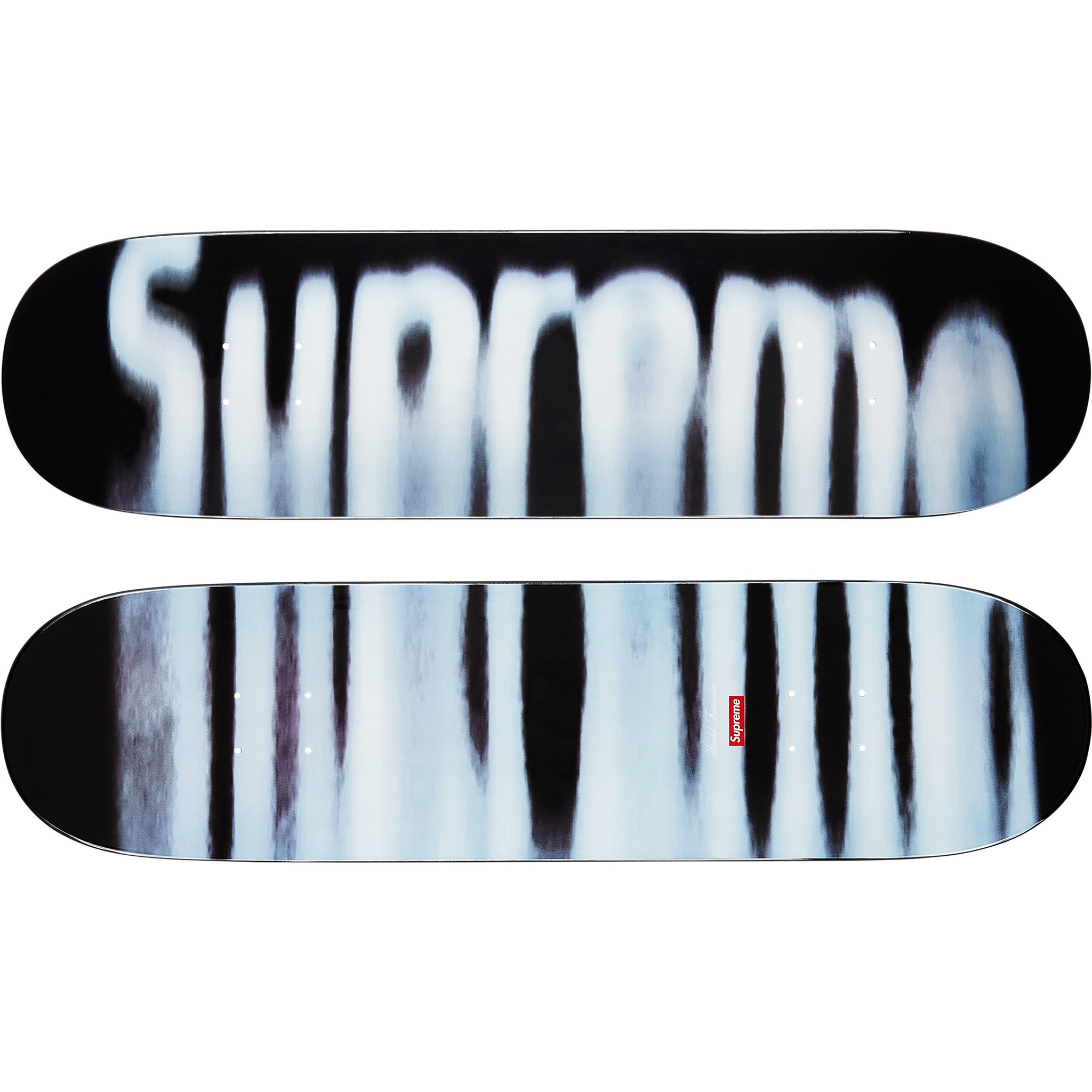 スケートボード Supreme - Supreme Distorted Logo Skateboard Black Supreme Distorted Logo Skateboard Deck Black/Yellow Set