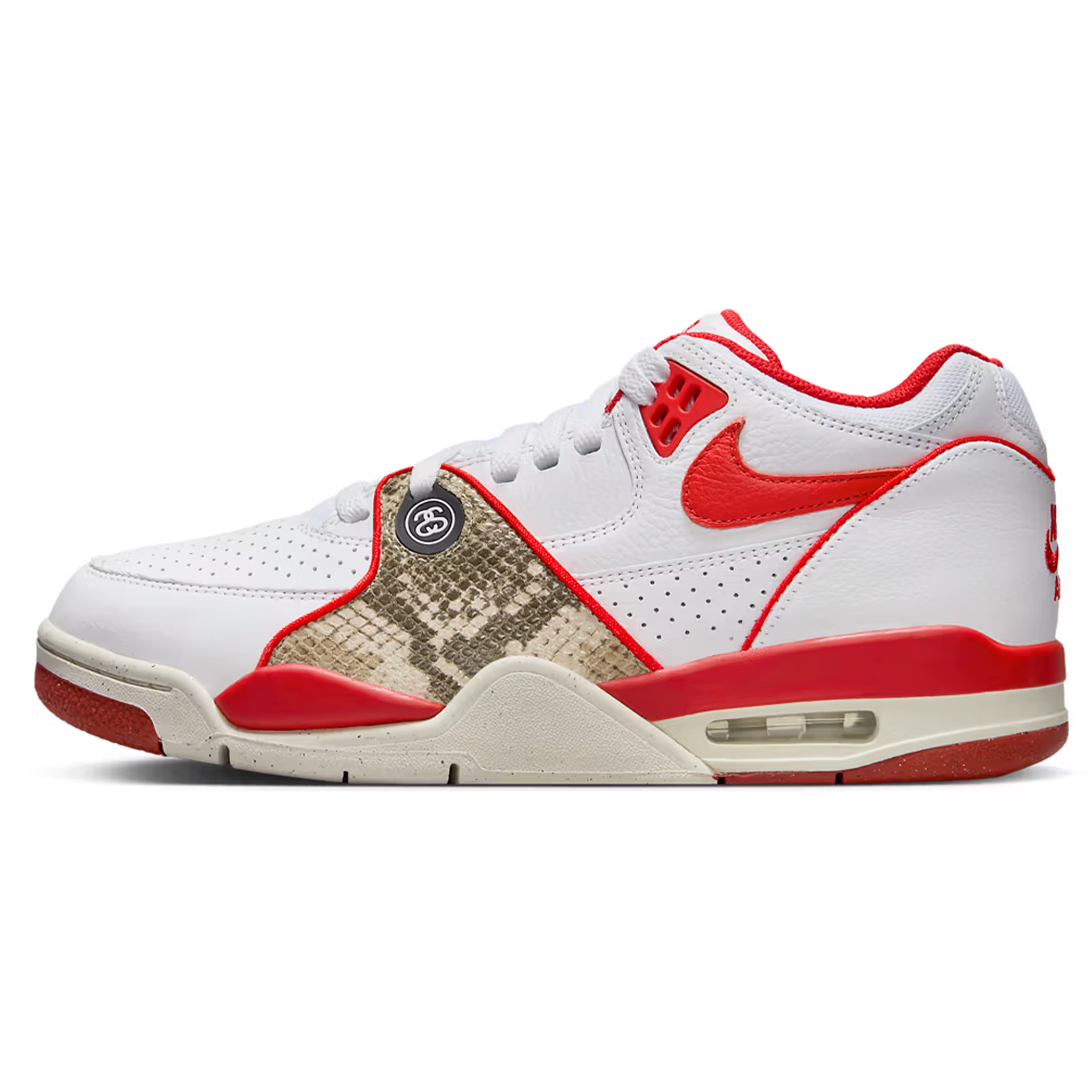 Nike x Stussy Air Flight 89 Low SP Habanero Red
