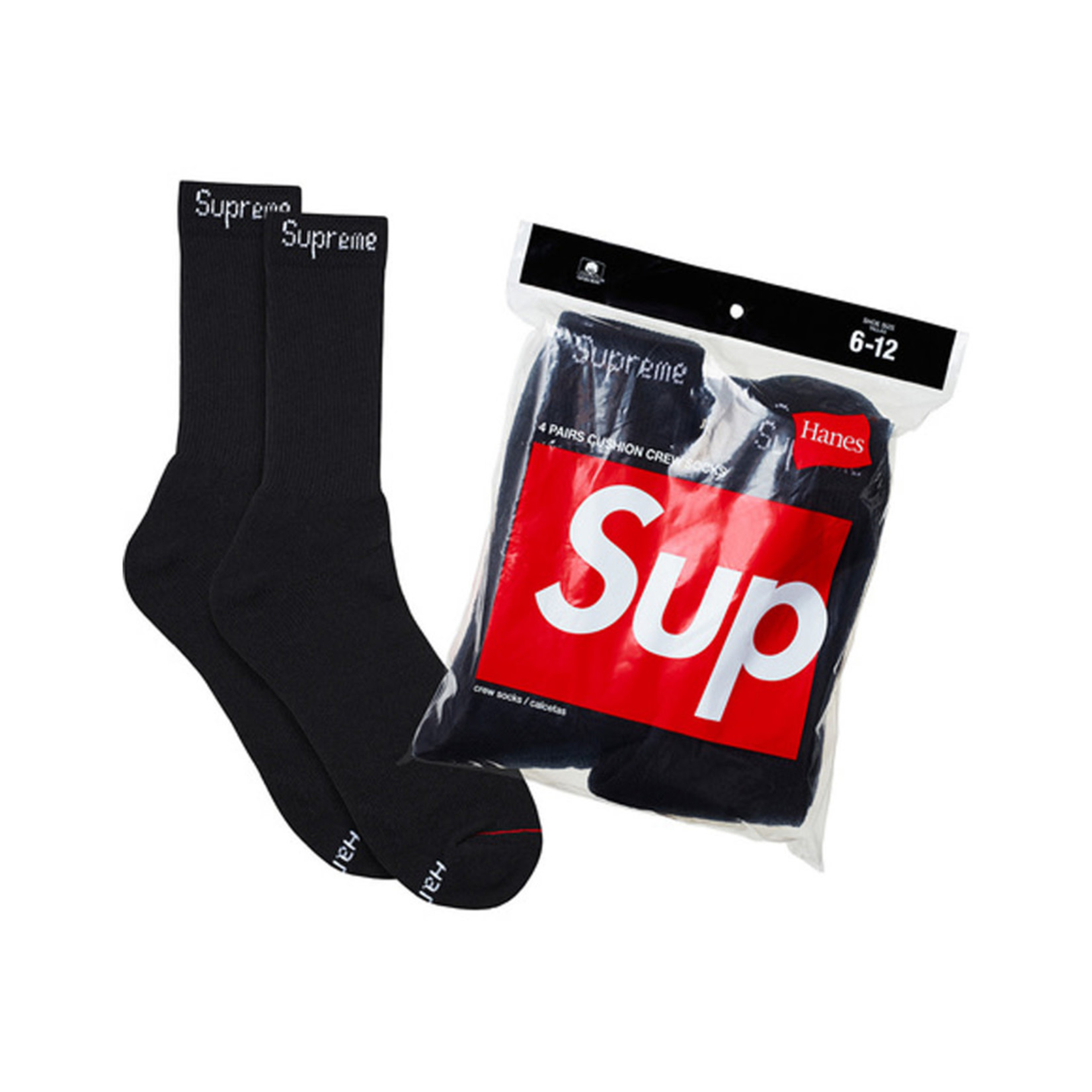 Supreme x Hanes - Black Socks
