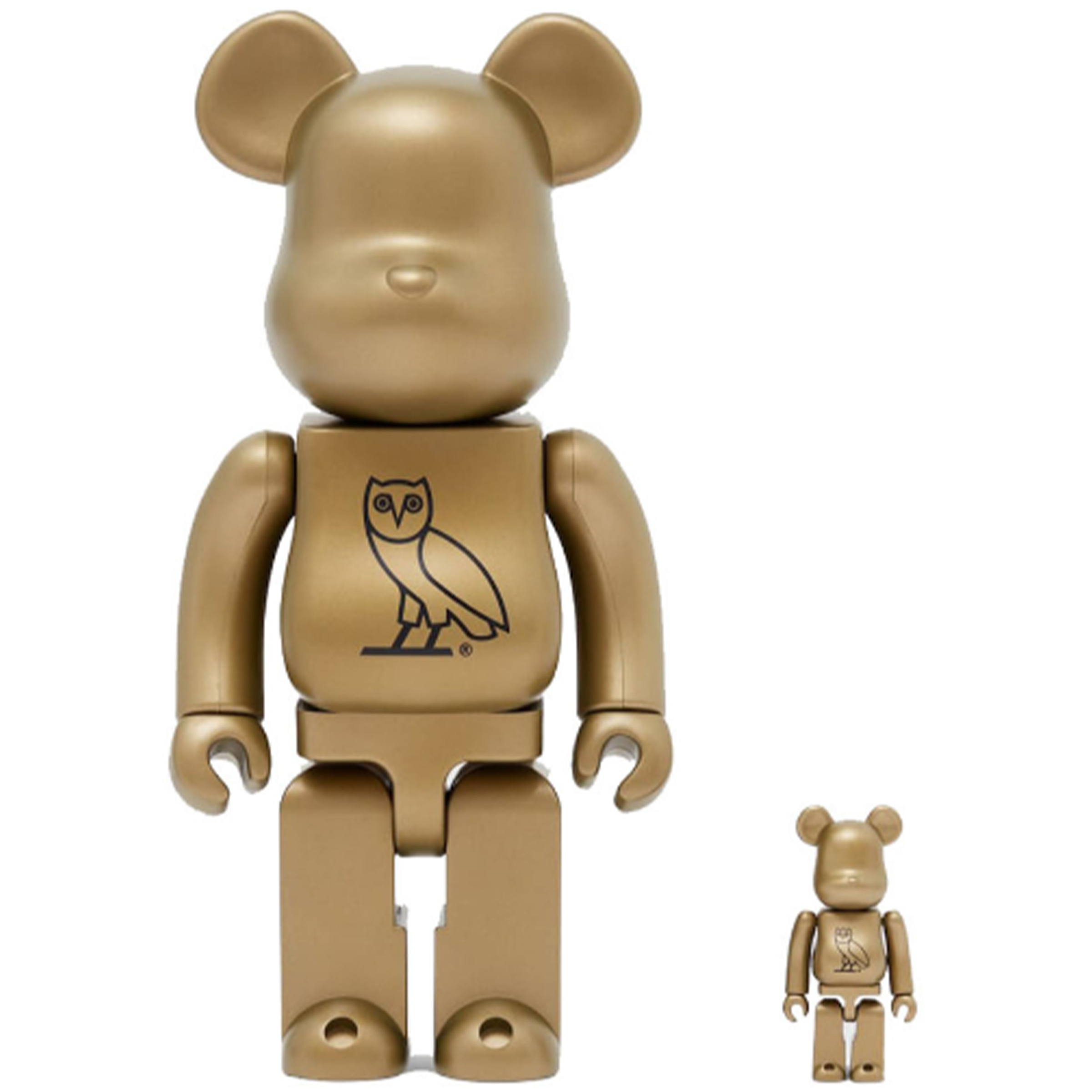 Bearbrick x OVO - "Gold" 100% & 400% Set