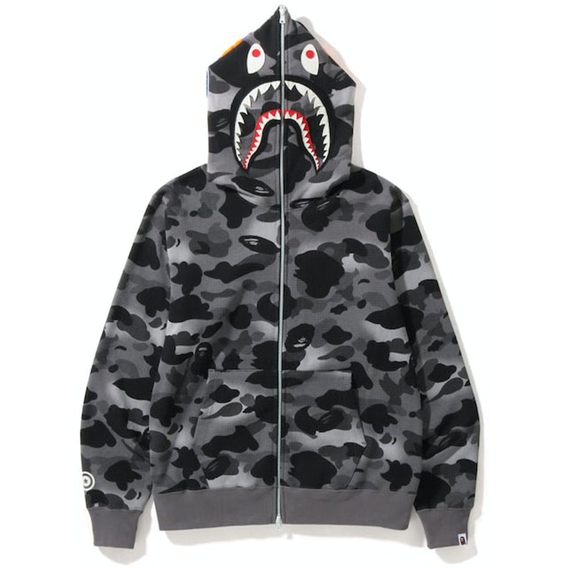 Bape "Grid Camo" Shark Full Zip - Hooded Sweatshirt