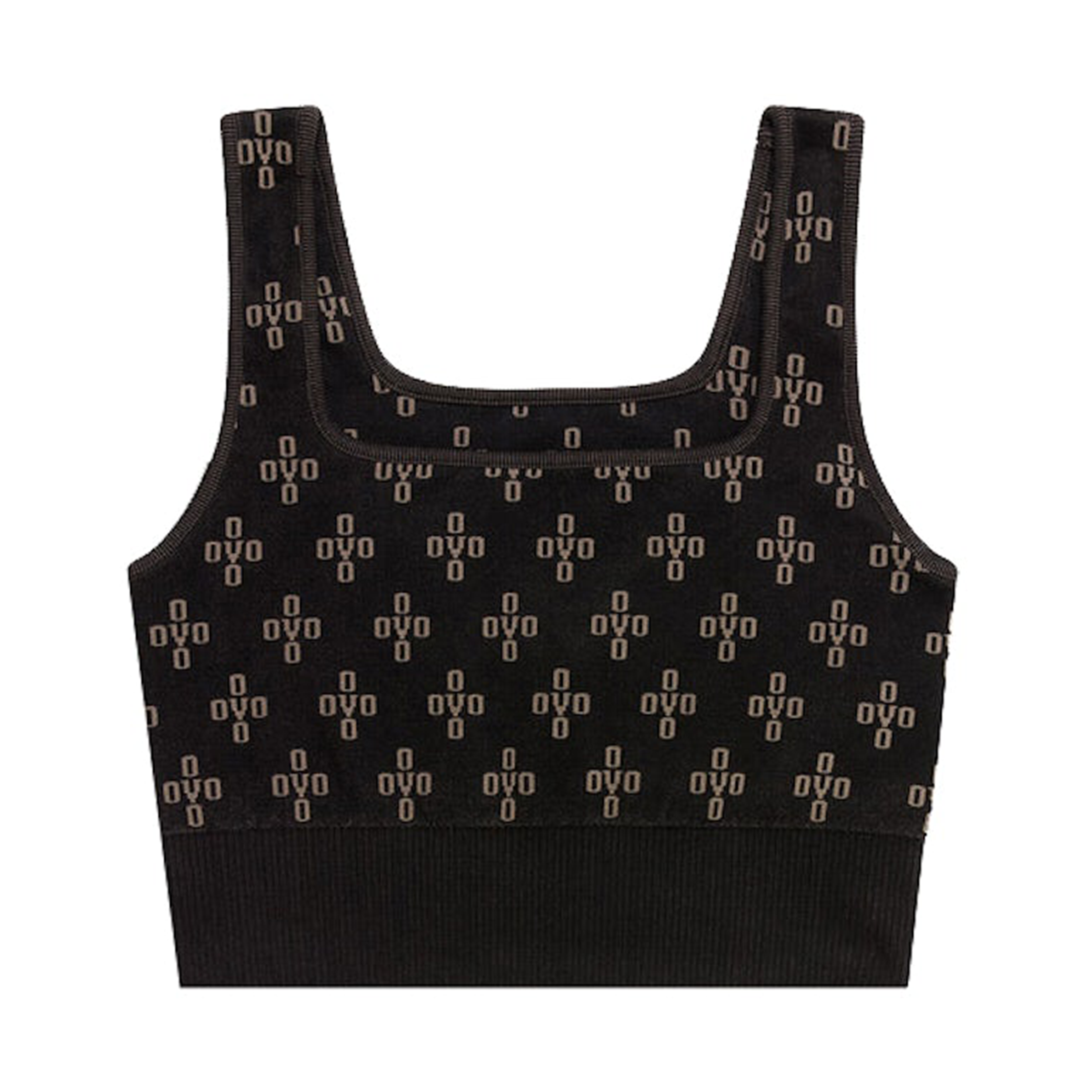 OVO - Woman’s “Monogram Rib Knit” Crop Top