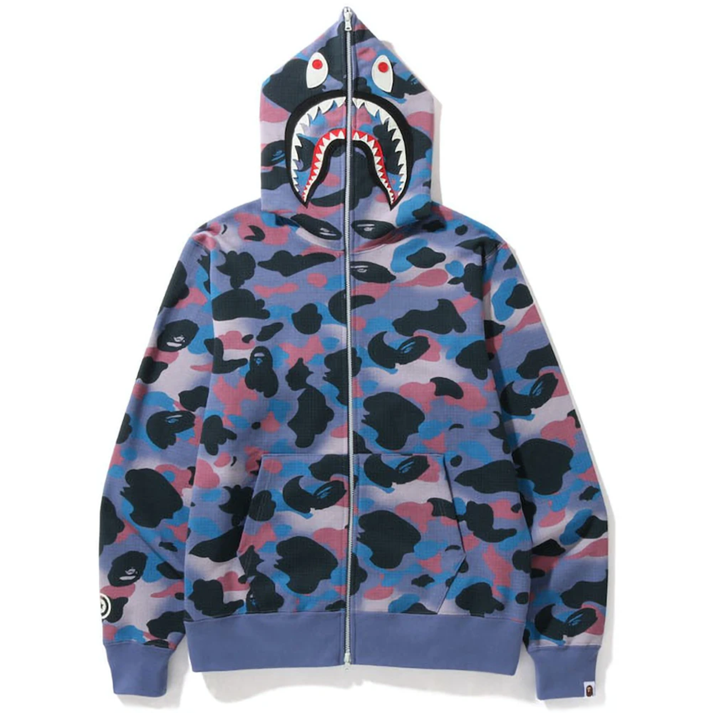 Bape "Grid Camo" Shark Full Zip - Hooded Sweatshirt