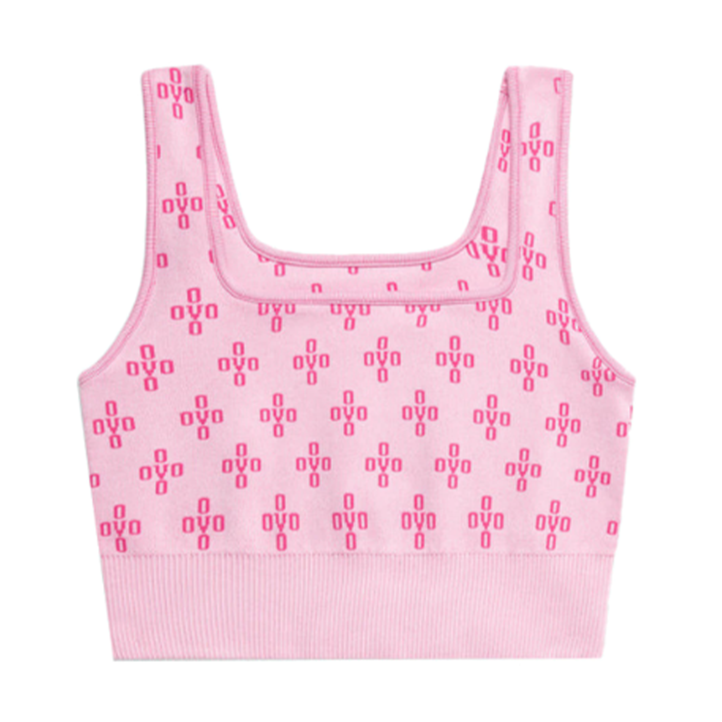 OVO - Woman’s “Monogram Rib Knit” Crop Top