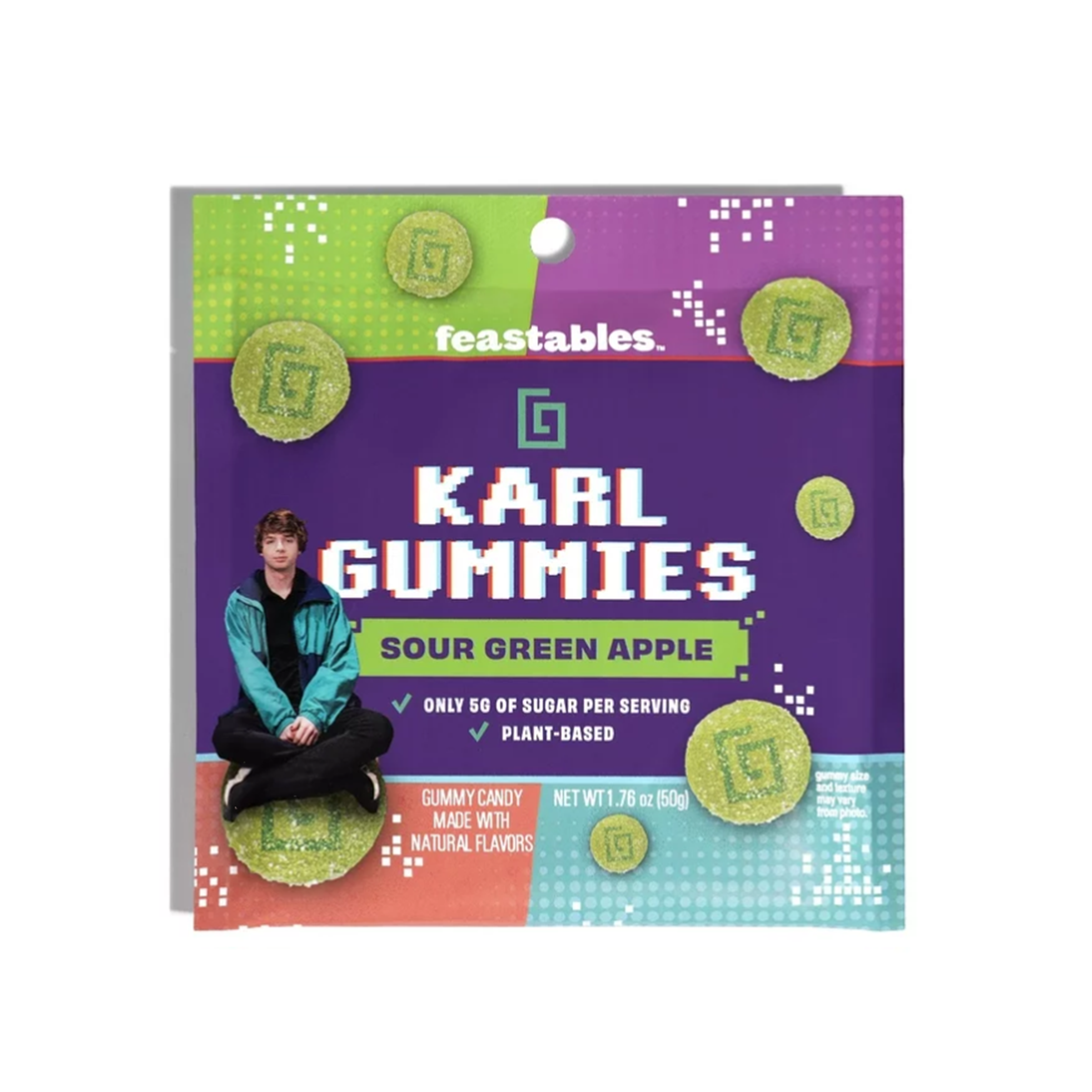 Feastables Karl Gummies - Sour Green Apple (100G)