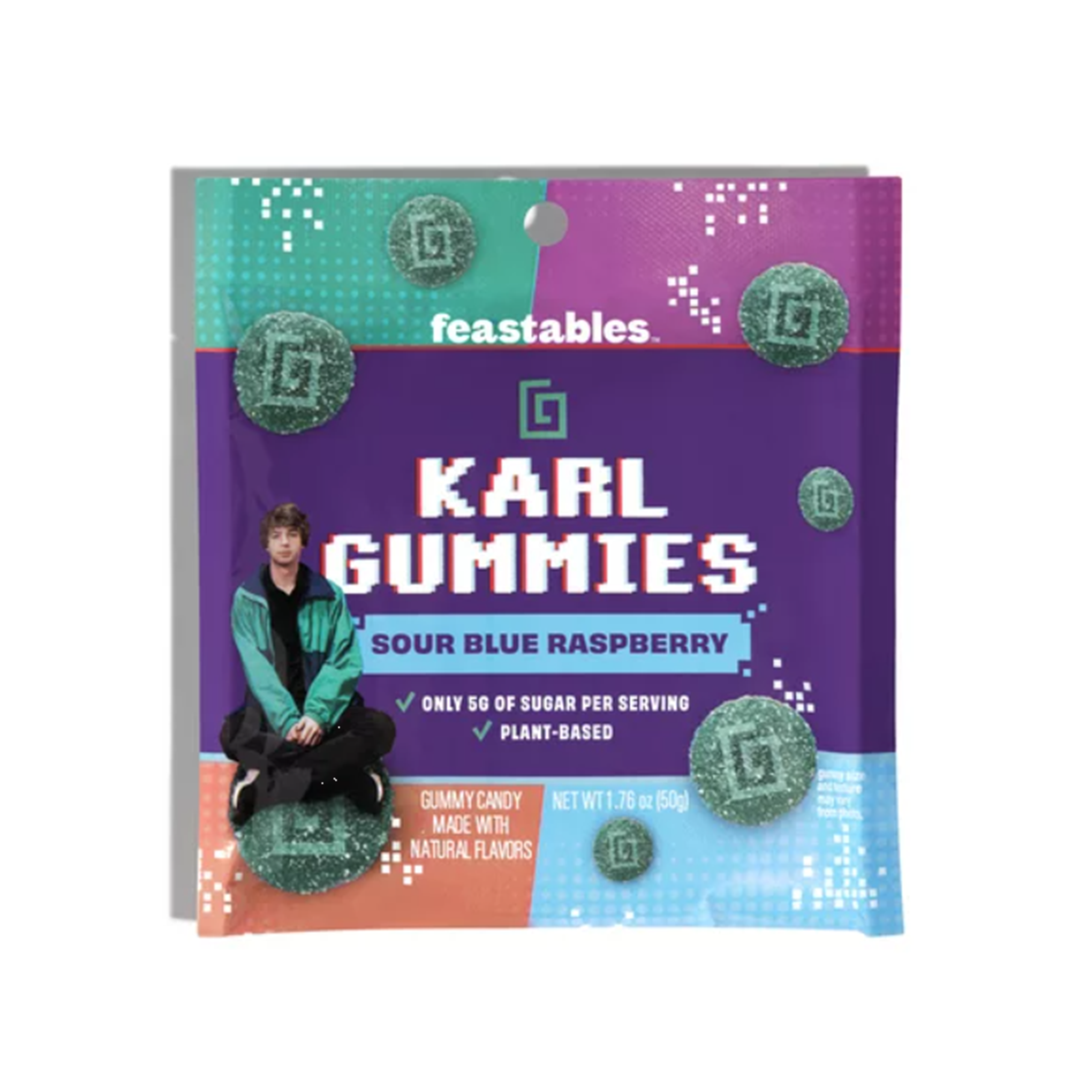 Feastables Karl Gummies - Sour Blue Raspberry (50G)