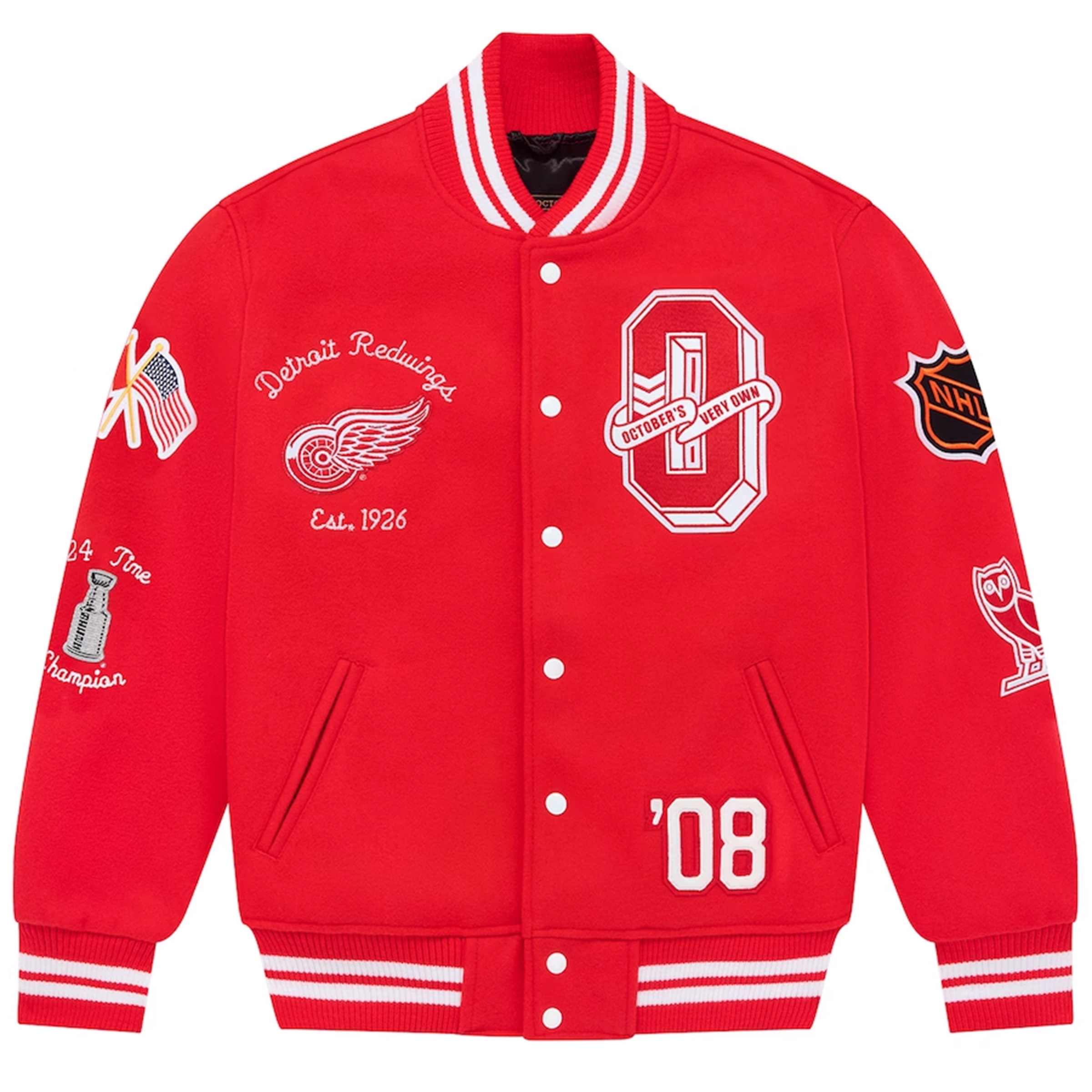 OVO x NHL "Detroit Red Wings" - Varsity Jacket