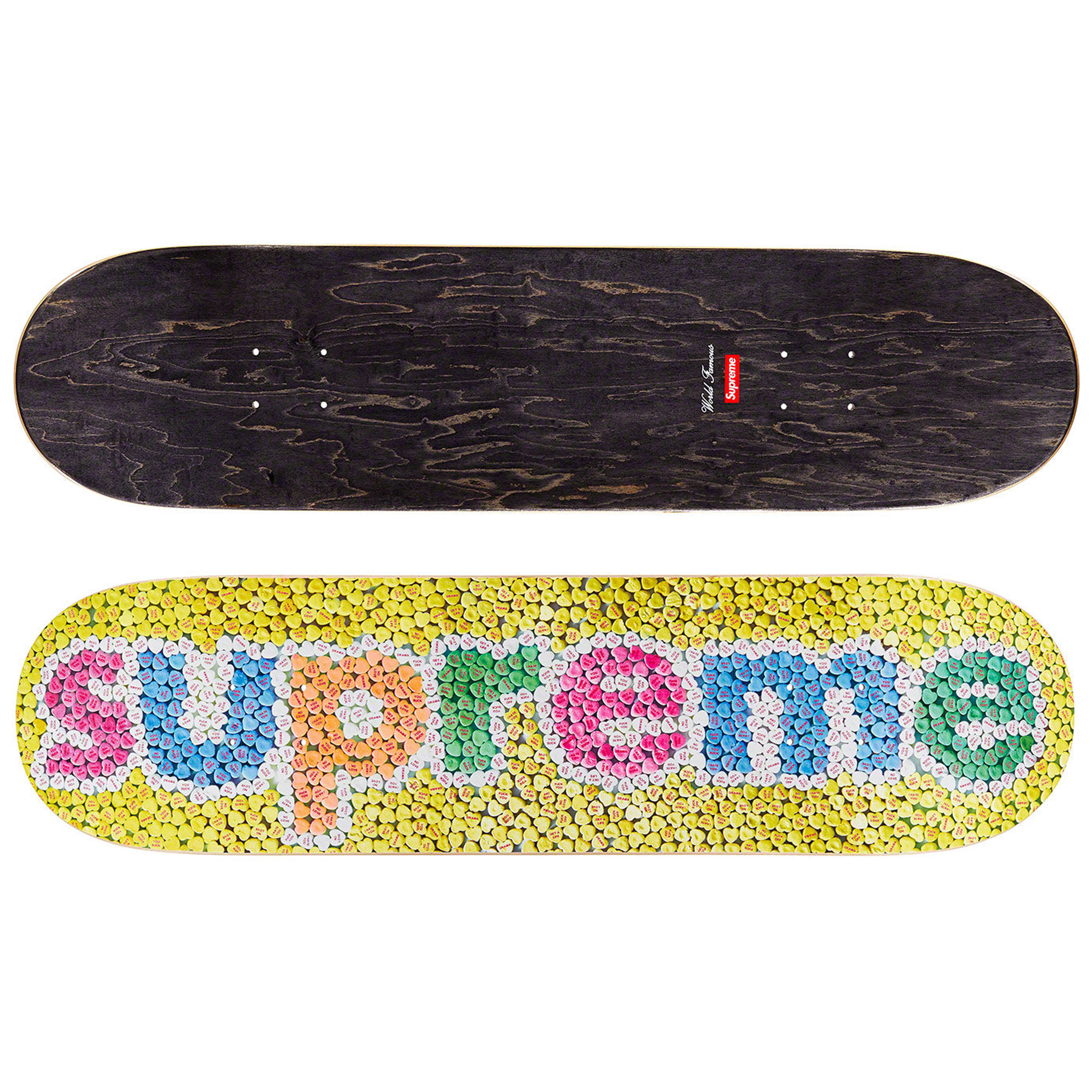 Supreme Candy Hearts Skateboard Deck Blue