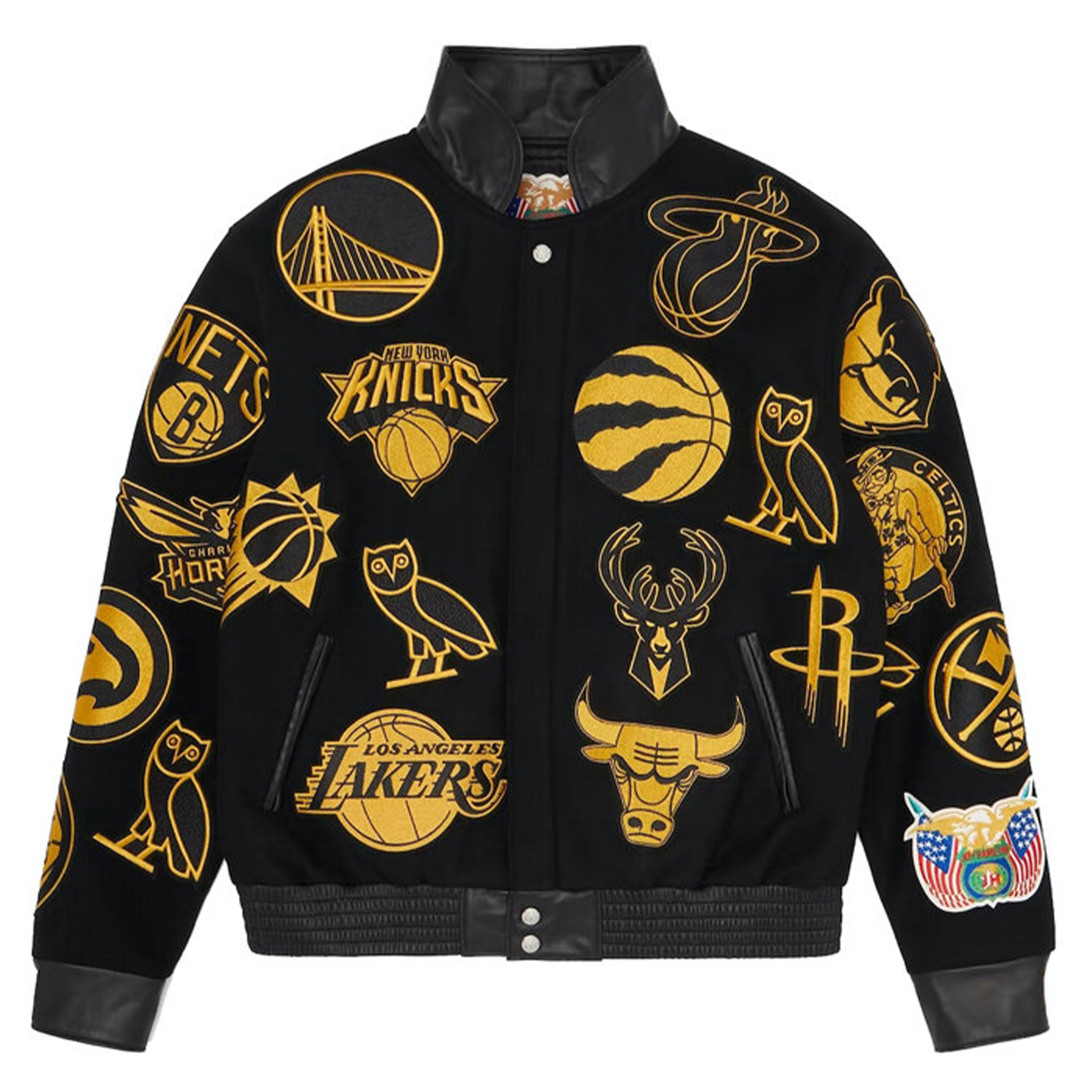 OVO x NBA Jeff Hamilton "Team Icons" - Wool Varsity Jacket