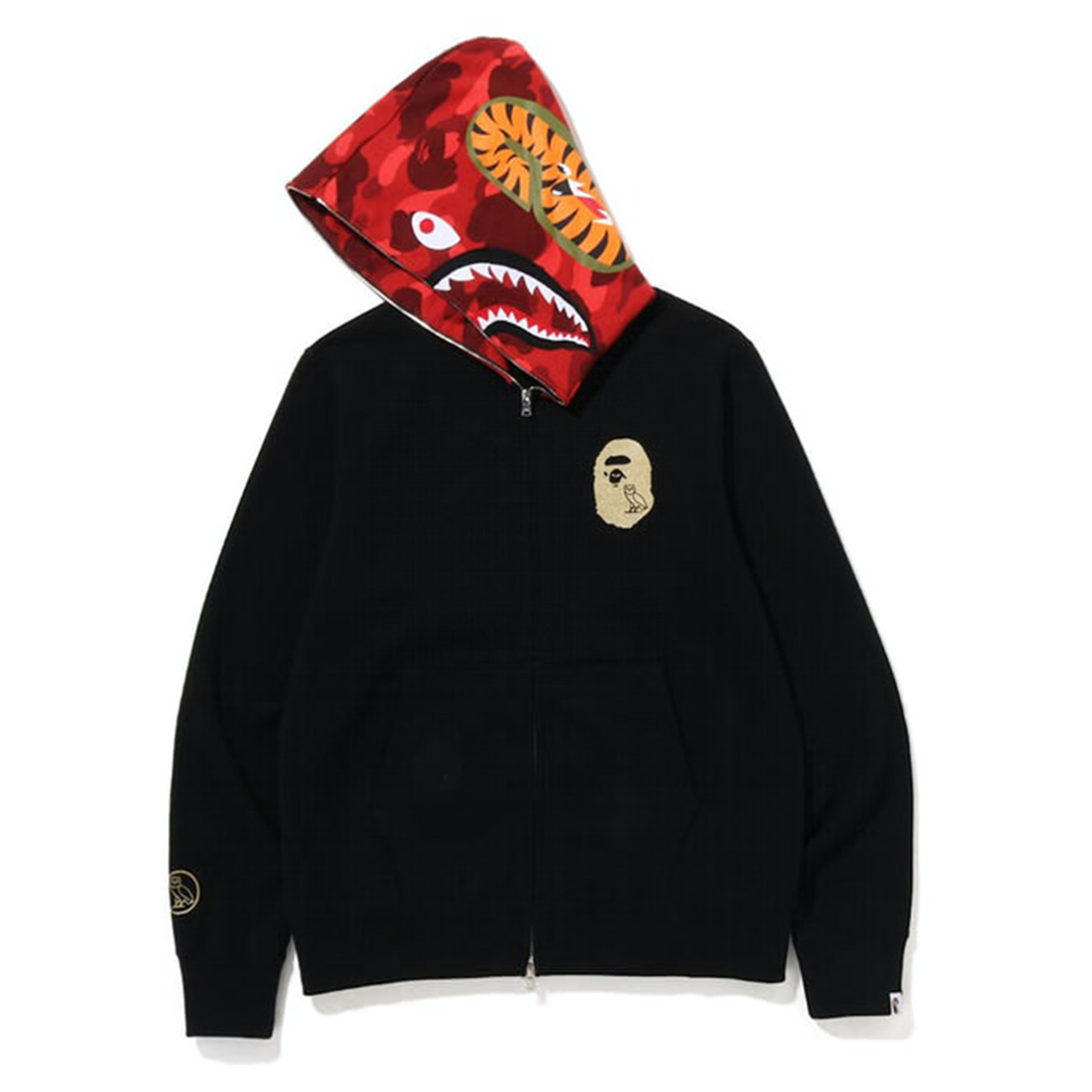OVO x Bape "Shark Full Zip" Hooded Sweatshirt