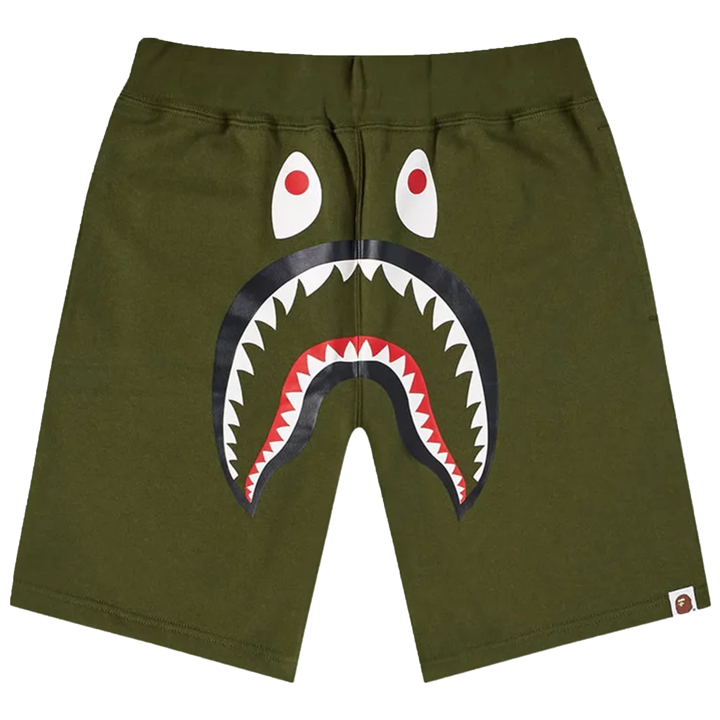 A Bathing Ape - Shark "Olivedrab" Sweat Shorts