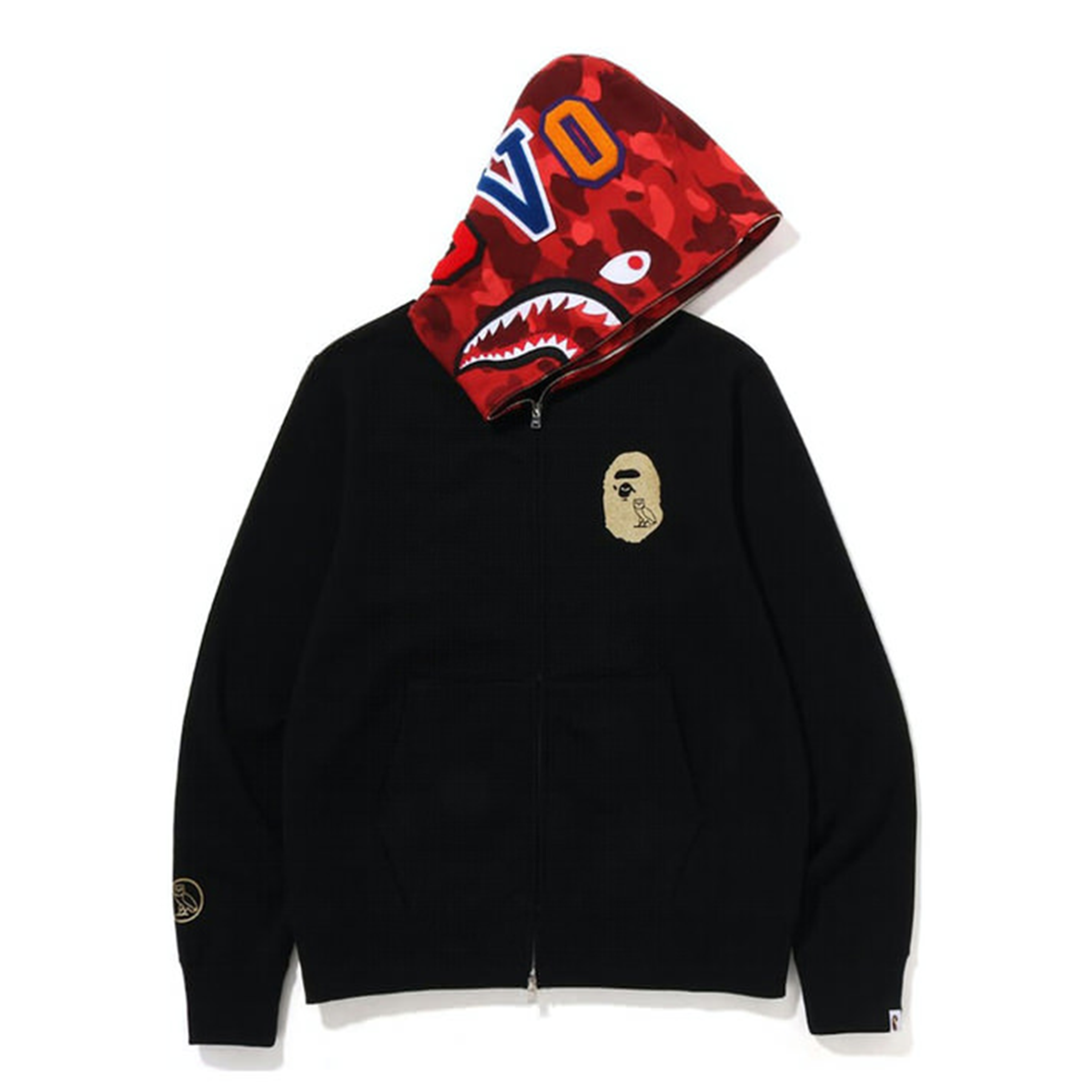 OVO x Bape "Shark Full Zip" Hooded Sweatshirt