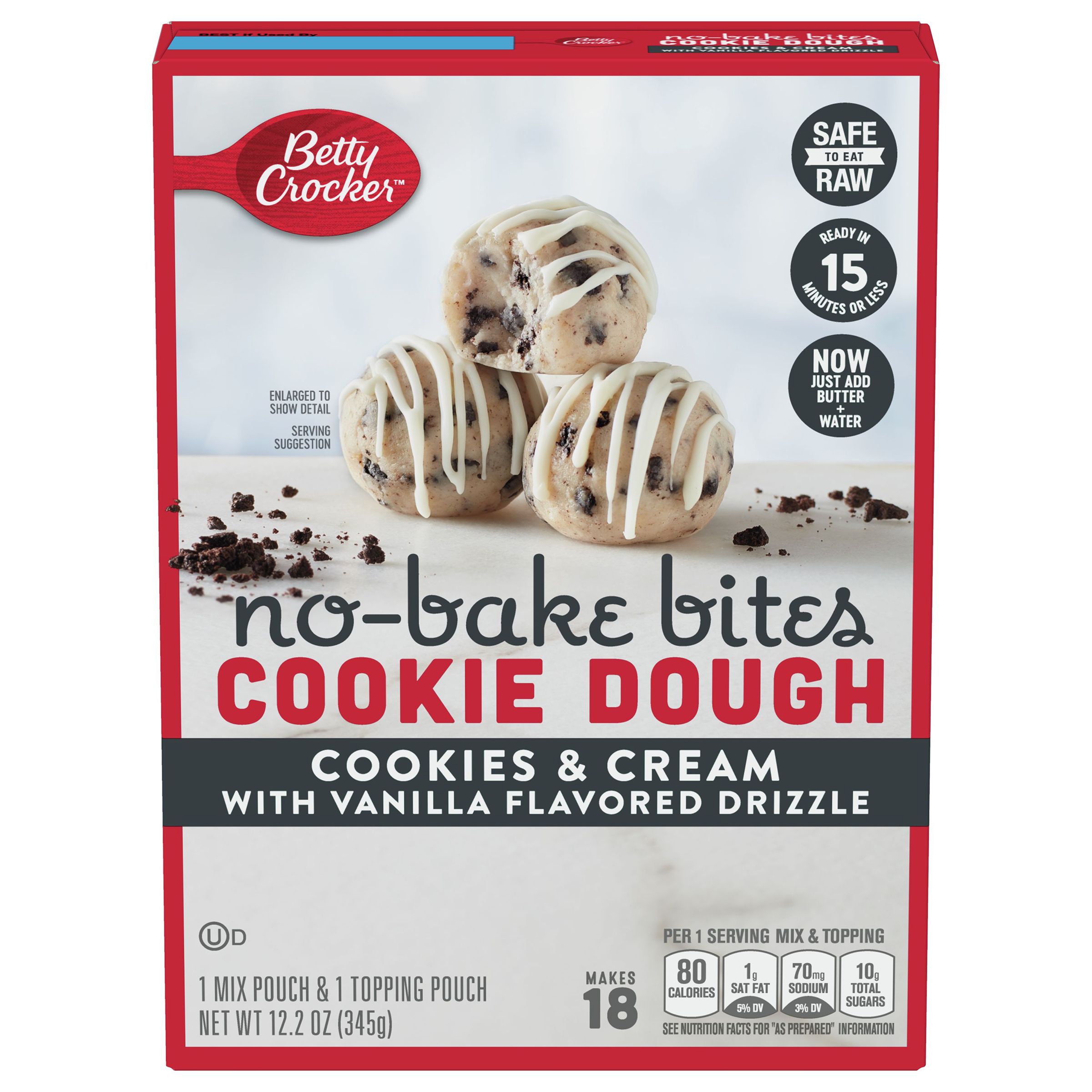 No Bake Bites Cookie Dough - Cookies & Cream
