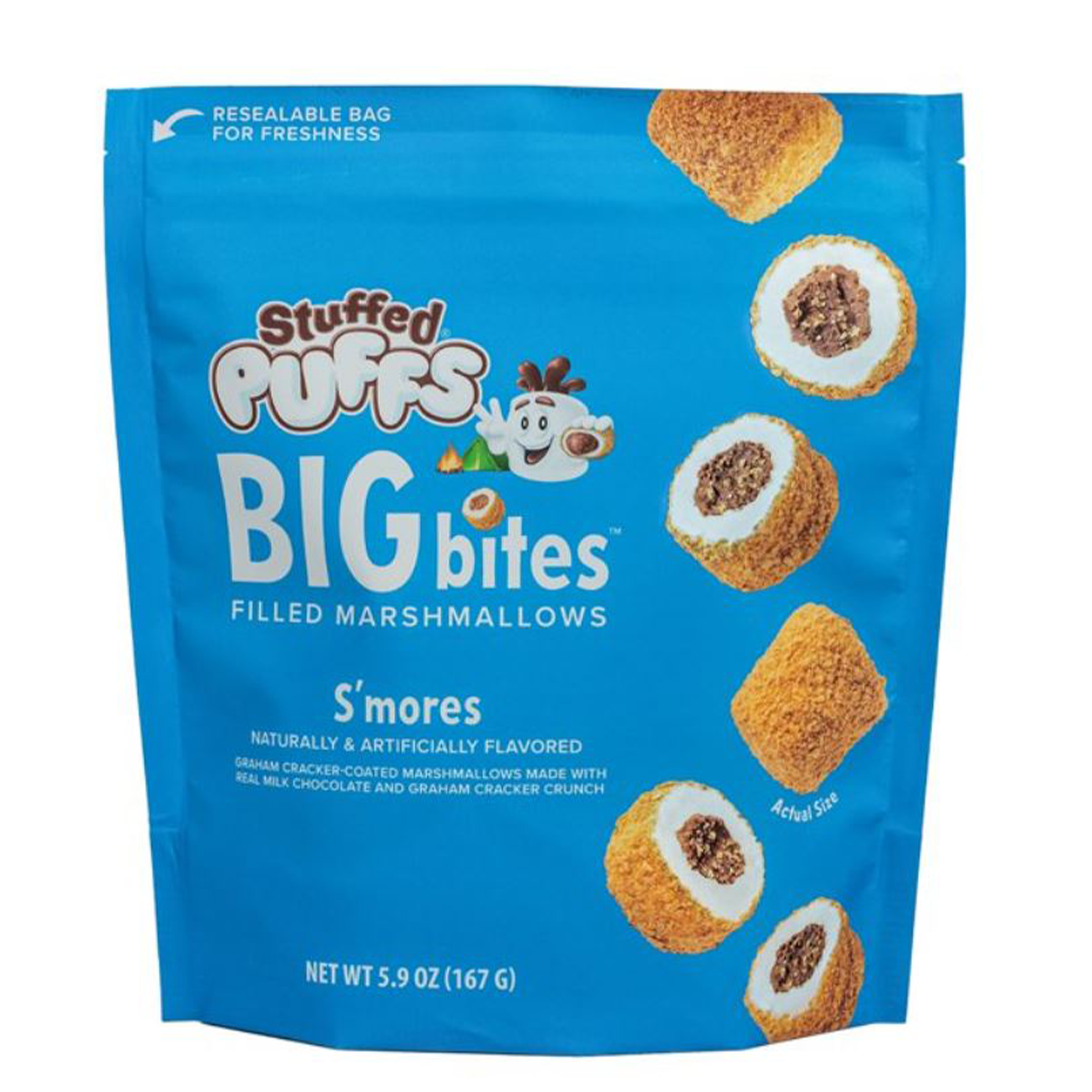 Stuffed Puffs Big Bites - Smores Filled Marshmallows