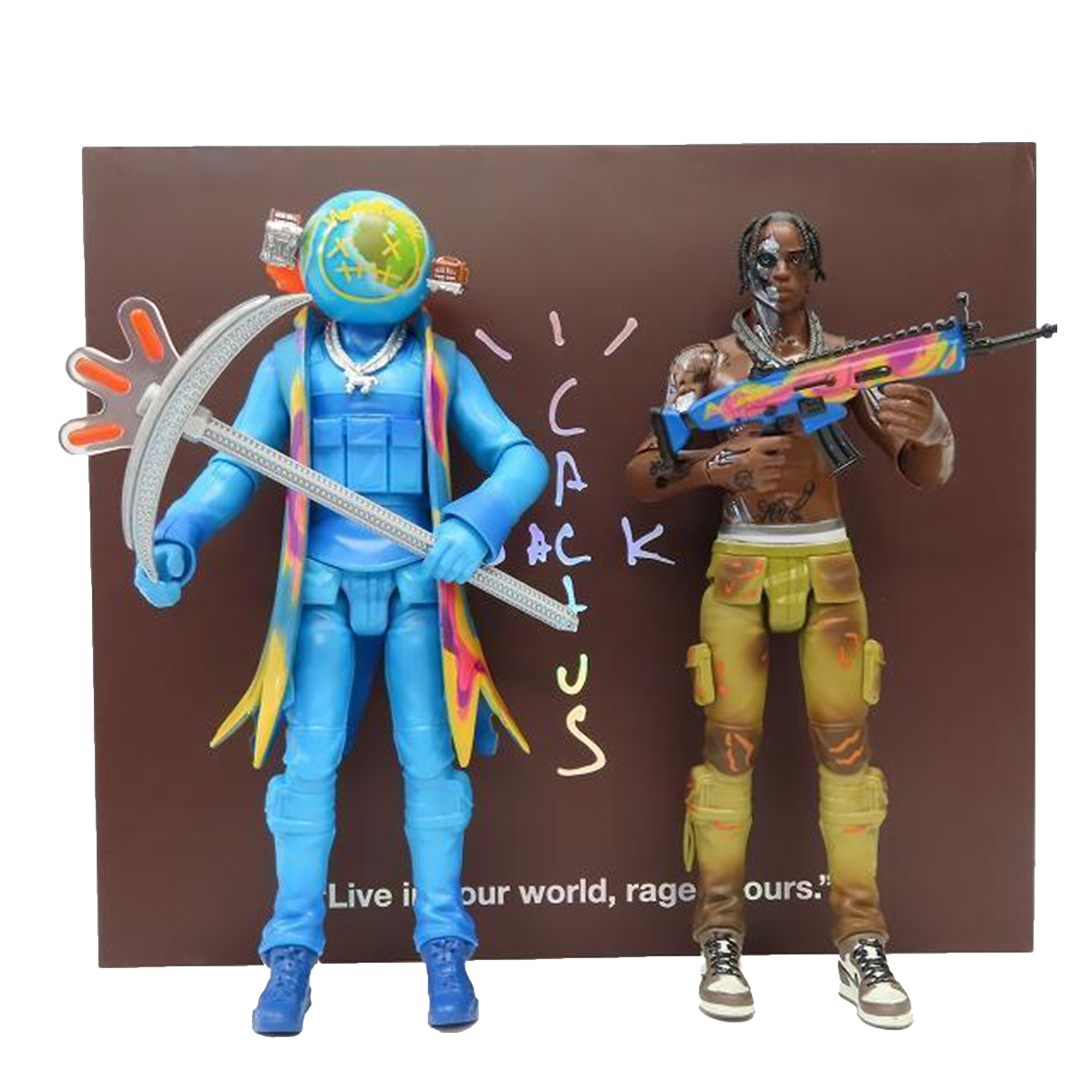 Travis Scott Cactus Jack x Fortnite - 12" Action Figure Duo Set