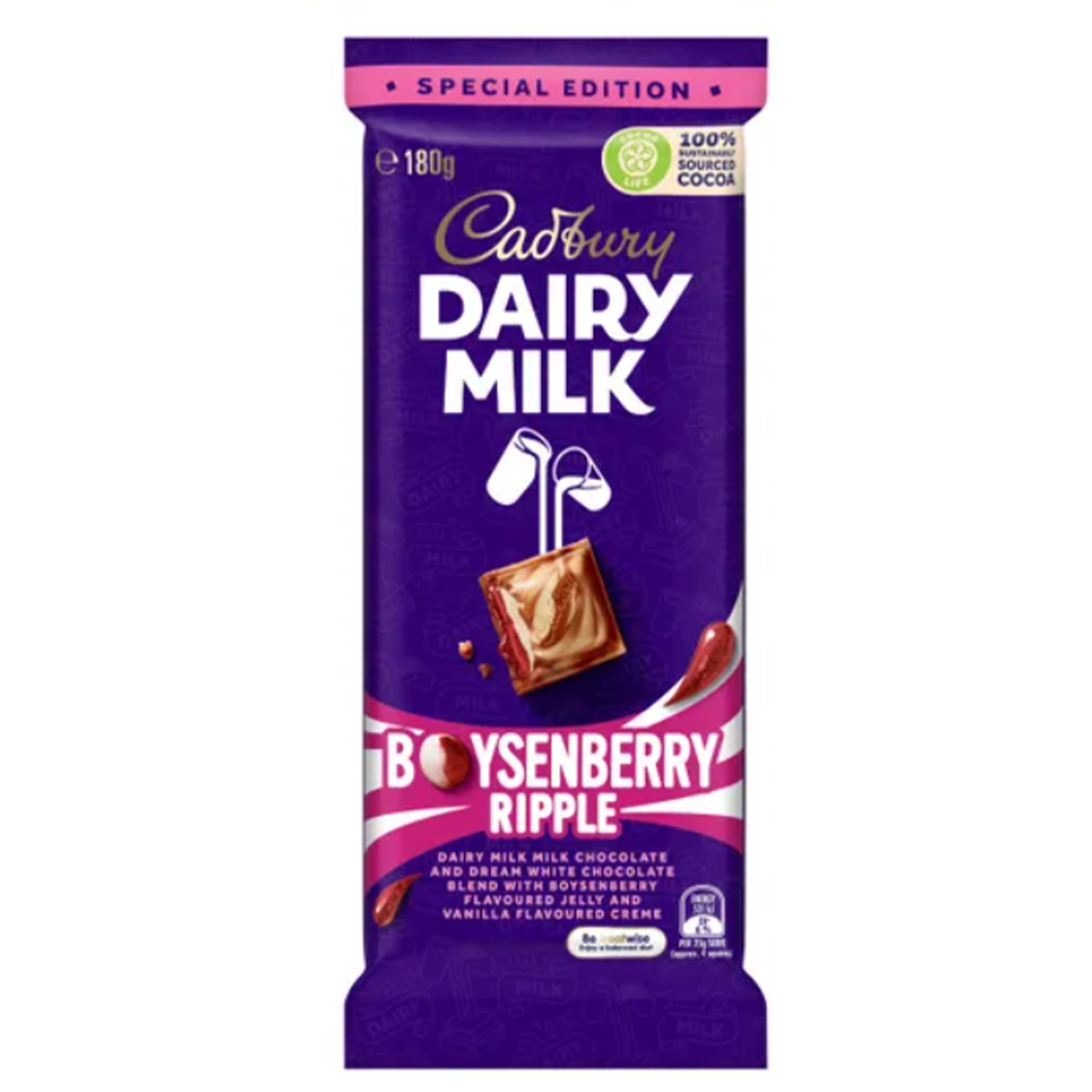 Cadbury Dairy Milk Boysenberry Ripple - Australia