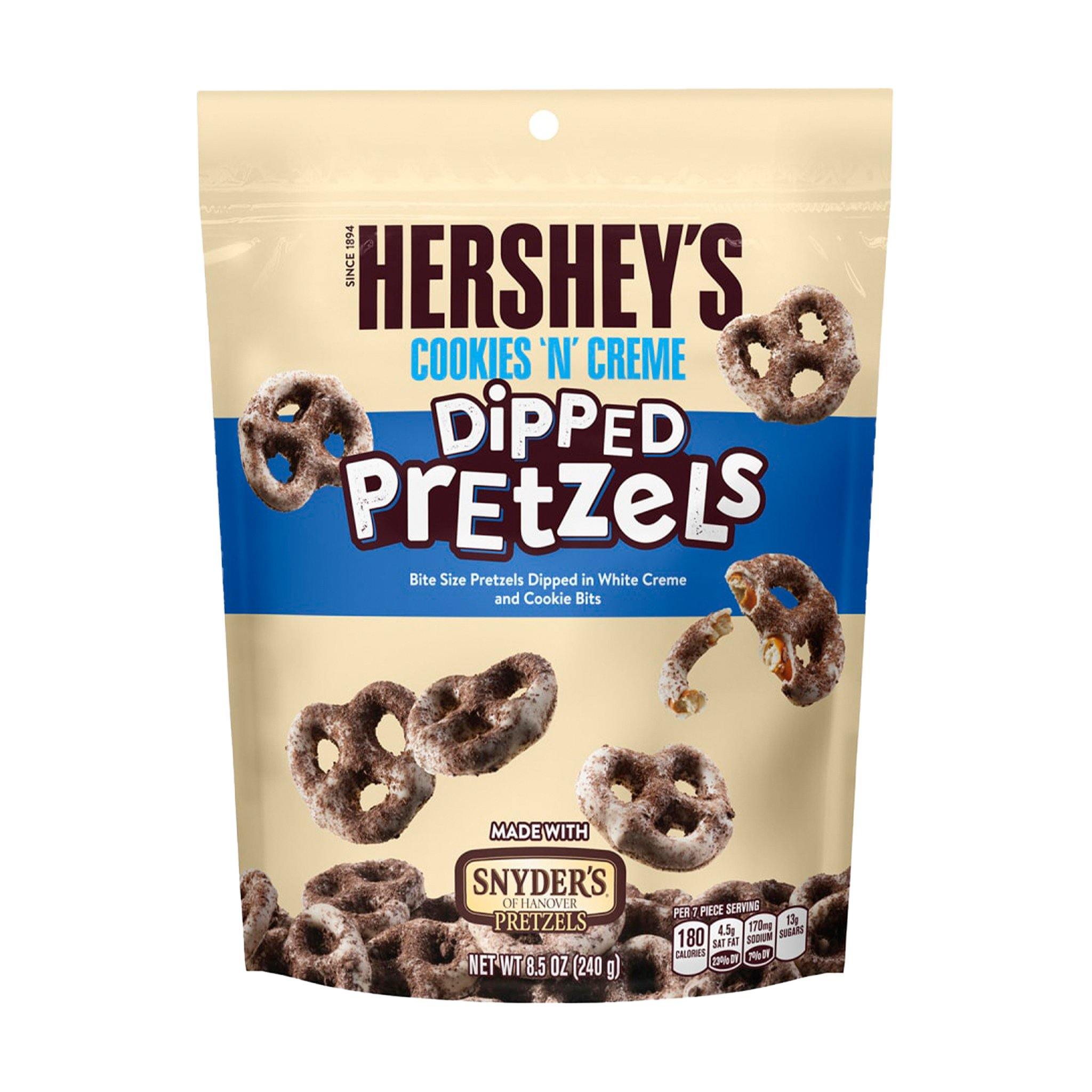 Hersey's Cookies & Creme Dipped Pretzels - Sweet Exotics