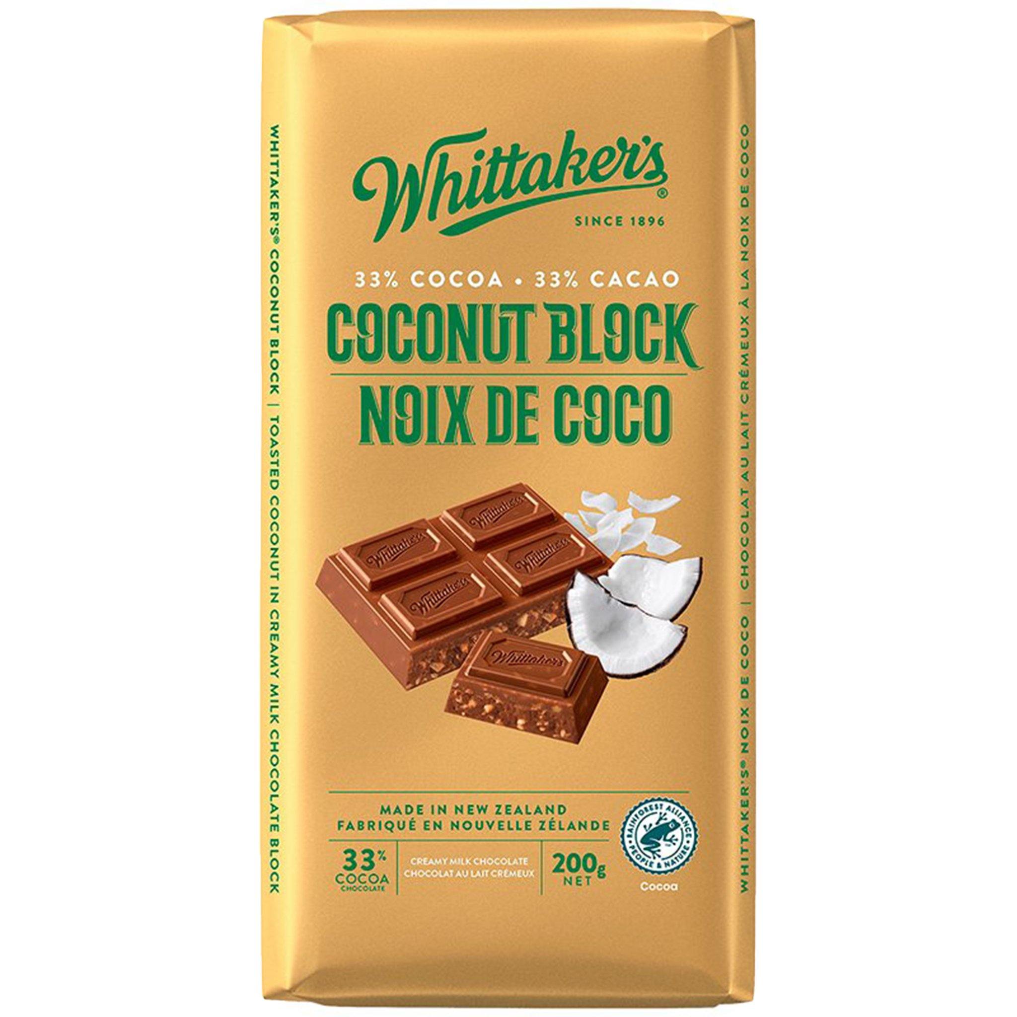 Whittakers Coconut Block Milk Chocolate - New Zealand - Sweet Exotics