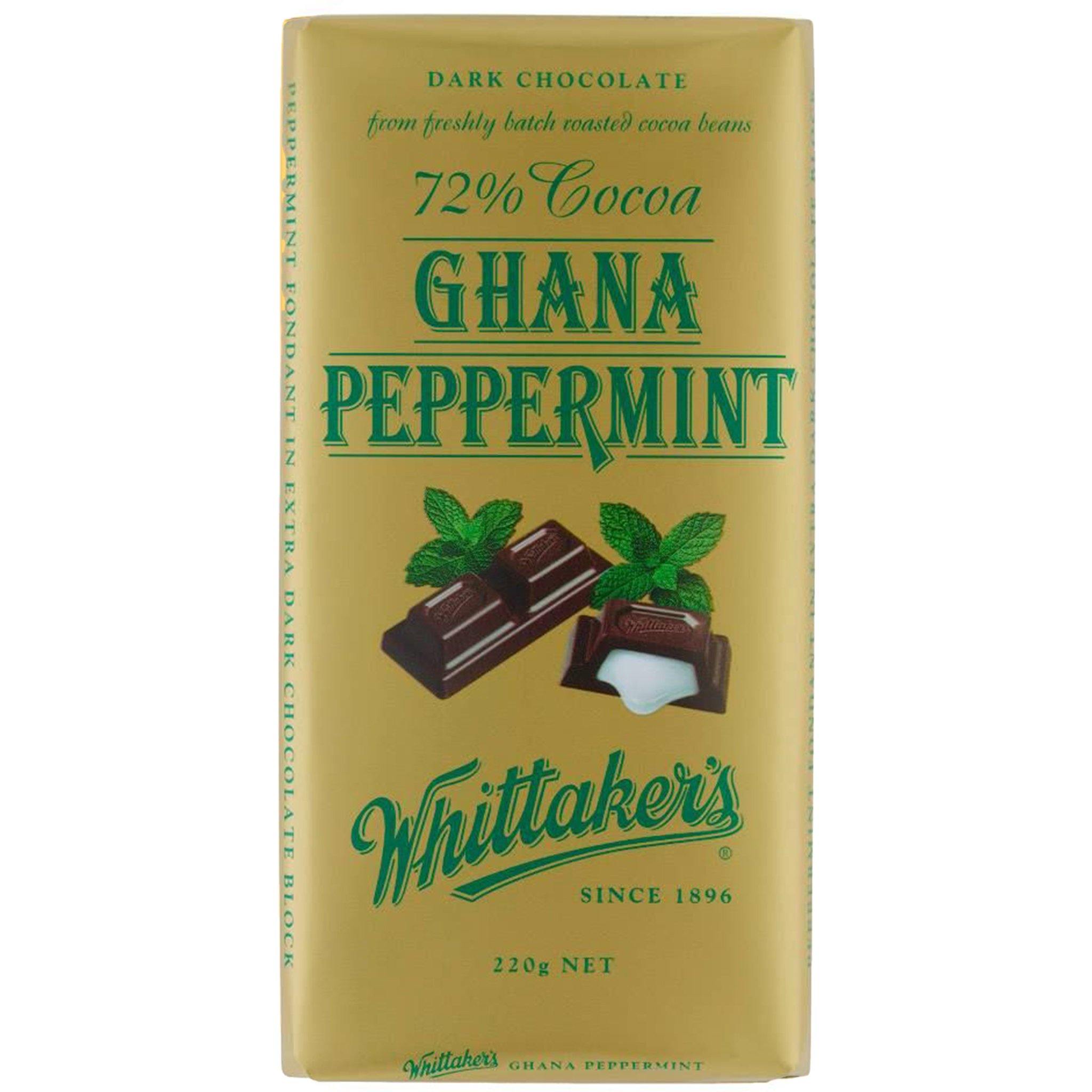 Whittakers Ghana Peppermint Dark Chocolate - New Zealand - Sweet Exotics